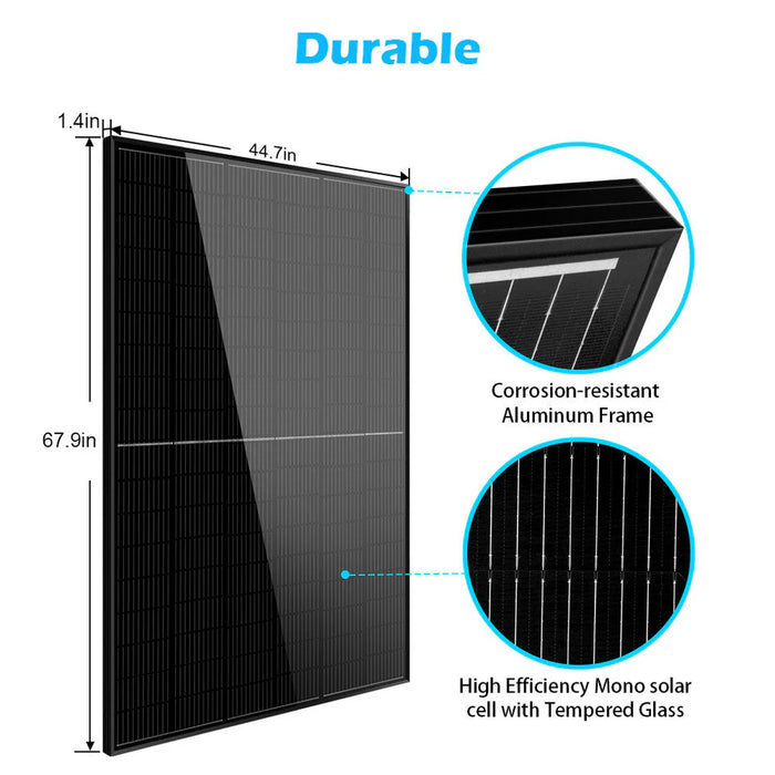 SunGoldPower 415W Mono Black Perc Solar Panel Full Pallet (32 PANELS) - Watt Warehouse