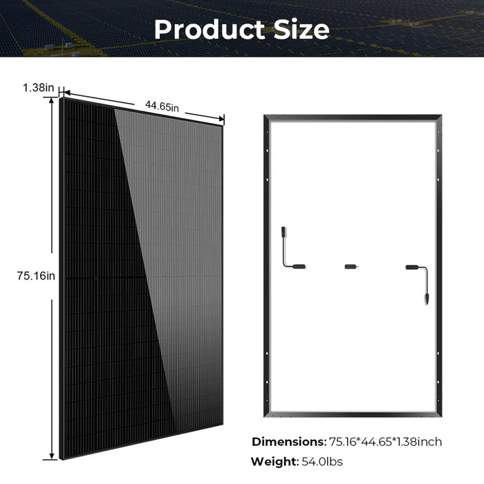 SunGoldPower 440W Mono Black Perc Solar Panel Full Pallet (32 PANELS) - Watt Warehouse