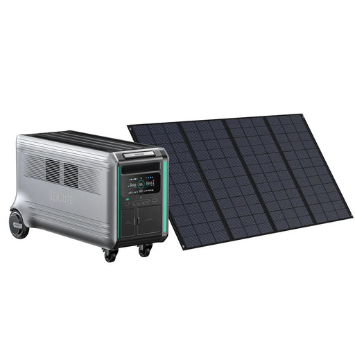 Zendure SuperBase V6400+ (x2) 400W Solar Panels (No Satellite Battery) ZDSBV6400-gy-us +ZD400SP-MD-gy - Watt Warehouse